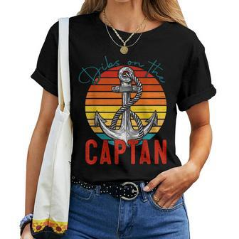 Captain Wife Dibs On The Captain Vintage V2 Women T-shirt - Thegiftio UK