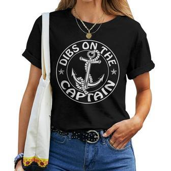 Dibs On The Captain Boat Captain Women T-shirt - Thegiftio UK