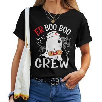 Halloween Er Costume Er Boo Boo Crew Nurse Ghost Nursing Women T-shirt - Thegiftio UK