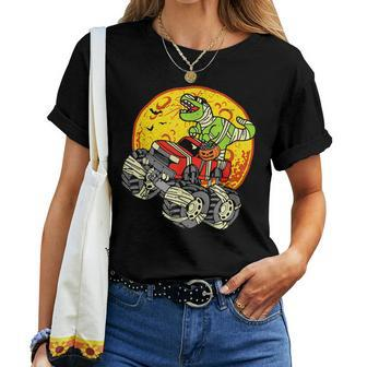 Halloween Mummy Dinosaur Rex Monster Truck Boys Women T-shirt - Thegiftio UK