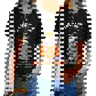 Im Just Here For The Candy Halloween Candy Corn Gnome Witch Women T-shirt - Thegiftio