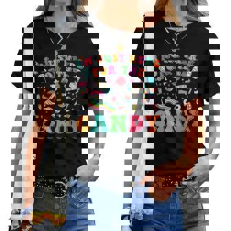 Im Just Here For The Candy Halloween Cute Lollipop Sweets Women T-shirt - Thegiftio