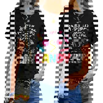 Im Just Here For The Candy Halloween Cute Lollipop Sweets Women T-shirt - Thegiftio