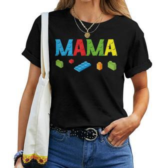 Mama Master Builder Building Bricks Blocks Set Women T-shirt - Thegiftio UK
