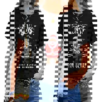 Be Nice To The Nurse Santa Is Watching Christmas Nursing Women T-shirt - Thegiftio