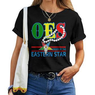 Oes Star Necklace Order Of The Eastern Star Women T-shirt - Thegiftio