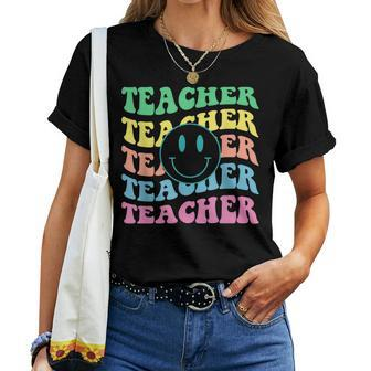 Retro Teacher Inspirational Colorful Elementary School V3 Women T-shirt - Thegiftio UK