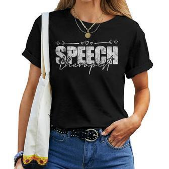 Speech Therapist Pathologist Slp Speech Therapy Women T-shirt - Thegiftio UK