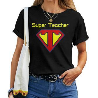 Superteacher Superhero Teacher Women T-shirt - Thegiftio UK