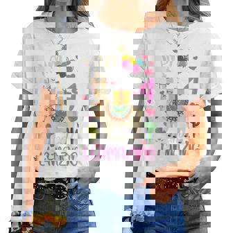 4Th Birthday I Am 4 Years Old And Llamazing Llama Girl Ns V2 Women T-shirt - Thegiftio