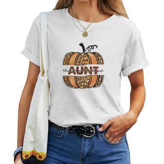 Aunt Pumpkin Thankful Grateful Blessed Fall Season Women T-shirt - Seseable