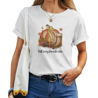 Cozy Autumn Fall Fall Is My Favorite Color Women T-shirt - Seseable