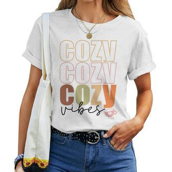 Cozy Vibes Warm Weather Fall Women T-shirt - Seseable