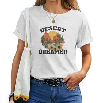 Desert Dreamer Colorful Retro Vintage Custom V2 Women T-shirt - Seseable