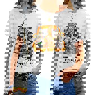 Gnome Witch Halloween Pumpkin Autumn Fall Happy Fall Yall Women T-shirt - Thegiftio