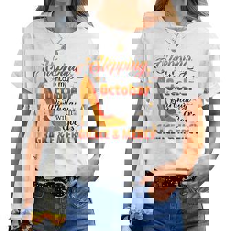 Stepping Into My October Birthday With Gods Grace And Mercy Women T-shirt - Thegiftio