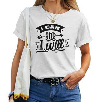 Strong Woman I Can And I Will Do It Design Women T-shirt - Seseable