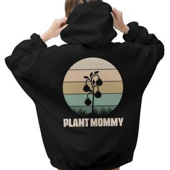 Gardening Plant Mommy Plant Tree Design Aesthetic Words Graphic Back Print Hoodie Gift For Teen Girls - Seseable