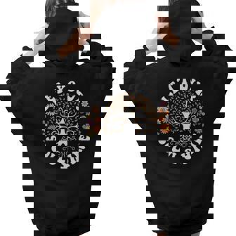 Hippie Let Your Soul Shine Daisy Flower Design Aesthetic Words Graphic Back Print Hoodie Gift For Teen Girls | Seseable CA