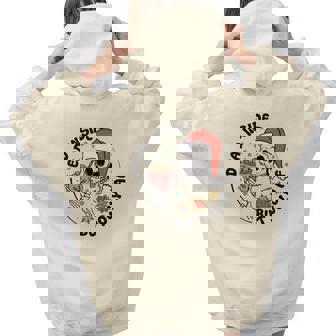 Christmas Dead Inside But Jolly Af Aesthetic Words Graphic Back Print Hoodie Gift For Teen Girls - Thegiftio