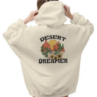 Desert Dreamer Colorful Retro Vintage Custom V2 Aesthetic Words Graphic Back Print Hoodie Gift For Teen Girls - Seseable