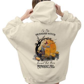 Hallowen Be Magical Witch I_M The Grandma Witch Normal But More Magical Aesthetic Words Graphic Back Print Hoodie Gift For Teen Girls - Seseable
