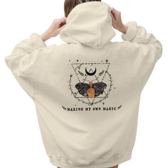 Hallowen Be Magical Witch Making My Own Magic Aesthetic Words Graphic Back Print Hoodie Gift For Teen Girls - Seseable