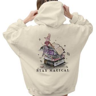 Hallowen Be Magical Witch Stay Magical Aesthetic Words Graphic Back Print Hoodie Gift For Teen Girls - Seseable