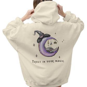 Hallowen Be Magical Witch Trust In Your Magic Aesthetic Words Graphic Back Print Hoodie Gift For Teen Girls - Seseable