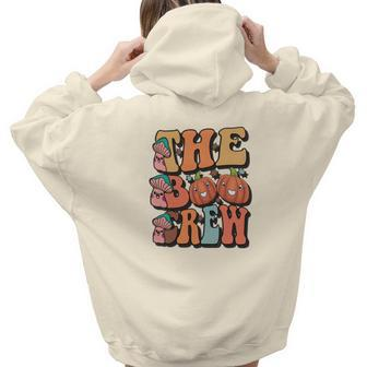 The Boo Crew Groovy Style Fall Aesthetic Words Graphic Back Print Hoodie Gift For Teen Girls - Seseable