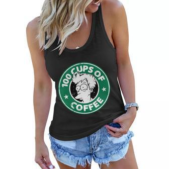 100 Cups Of Coffee Tshirt Women Flowy Tank - Monsterry