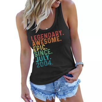 18 Years Old Funny Awesome Since July 2004 18Th Birthday V2 Women Flowy Tank - Thegiftio UK