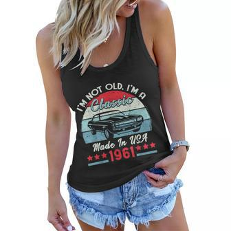 1961 Vintage Usa Car Birthday Im Not Old Classic Women Flowy Tank - Monsterry