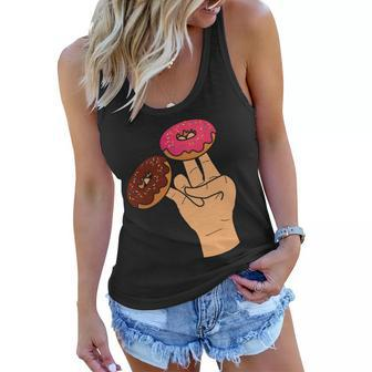 2 In The Pink 1 In The Stink Dirty Humor Donut Tshirt Women Flowy Tank - Monsterry CA