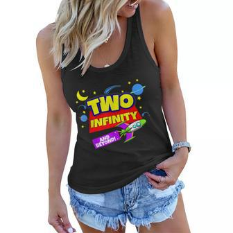 2 Year Old Two Infinity And Beyond 2Nd Birthday Boys Girls Women Flowy Tank - Monsterry CA