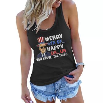 Joe Biden Merry 4Th Of Happy Uh You Know The Thing Graphic Design Printed Casual Daily Basic Women Flowy Tank