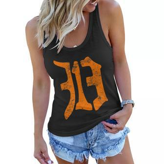 313 Detroit Michigan Vintage Old English D Area Code Graphic Design Printed Casual Daily Basic Women Flowy Tank - Thegiftio UK
