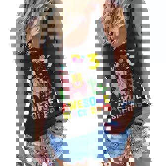 3Rd Birthday Llama Llamazing Awesome Since 2019 3 Year Old Women Flowy Tank - Thegiftio