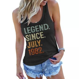 40 Years Old Gifts Legend Since July 1982 40Th Birthday Gift Women Flowy Tank - Thegiftio UK