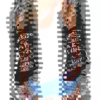 40Th Birthday Gift Legends Born In April 1982 40 Years Old Women Flowy Tank - Thegiftio UK
