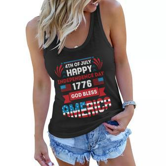 4Th Of July Happy Patriotic Day 1776 God Bless America Gift Women Flowy Tank - Monsterry
