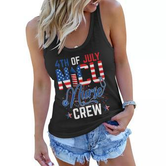 4Th Of July Nicu Nurse Crew American Flag Independence Day Gift Women Flowy Tank - Monsterry DE