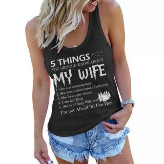 5 Things You Should Know About My Wife Tshirt Women Flowy Tank - Monsterry