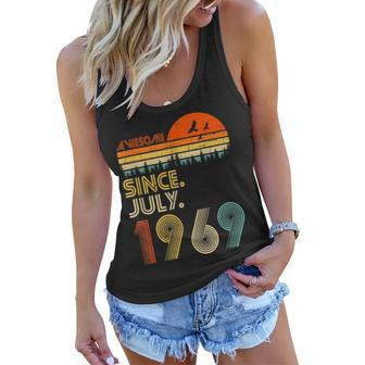53 Years Old Awesome Since July 1969 53Rd Birthday Women Flowy Tank - Seseable