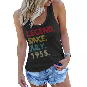 67 Years Old Legend Since July 1955 67Th Birthday Gifts Women Flowy Tank - Seseable