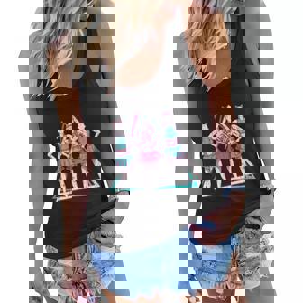 90S Synthwave Cheer Team Cheerleader Vaporwave Cheerleading Gift Women Flowy Tank - Thegiftio