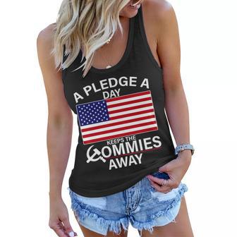 A Pledge A Day Keeps The Commies Away Tshirt Women Flowy Tank - Monsterry