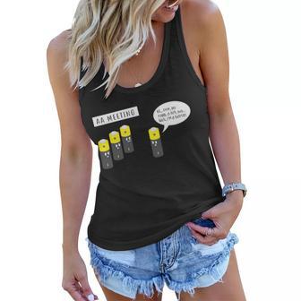 Aa Meeting Funny Alcohol Drinking Tshirt Women Flowy Tank - Monsterry UK