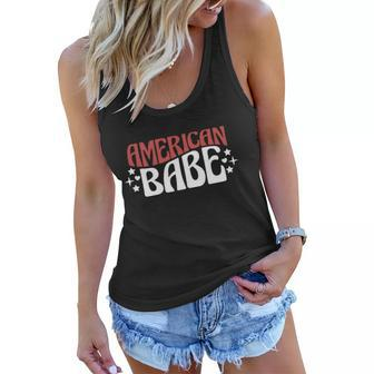 American Babe White 4Th Of July Women Flowy Tank - Monsterry