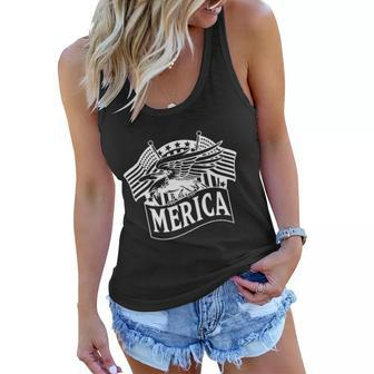 American Flag Merica Tee Eagle Mullet 4Th Of July Usa Gift Women Flowy Tank - Monsterry